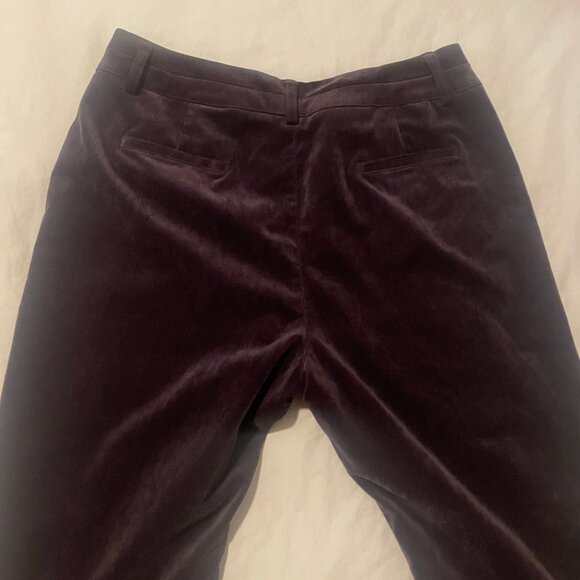 Wide Leg Trouser Velvet Like Material Hipster Business Casual Work Modern Pants - Picture 5 of 6